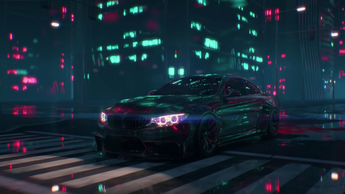 Official Dream Car Collection neon car artwork